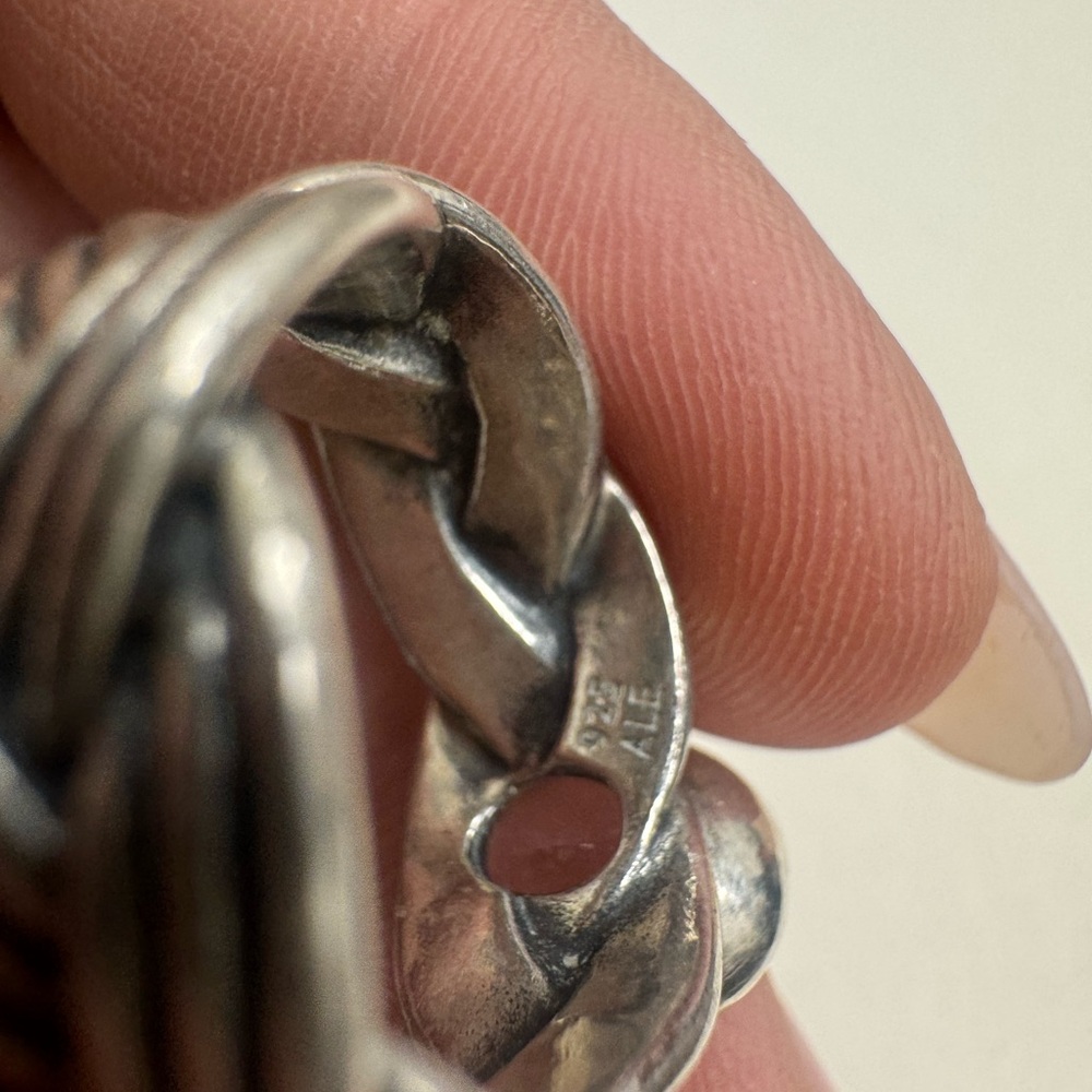 PANDORA RARE Retired Sterling Silver ALE Braided Amethyst Ring Size 7 9.5g - Picture 8 of 16